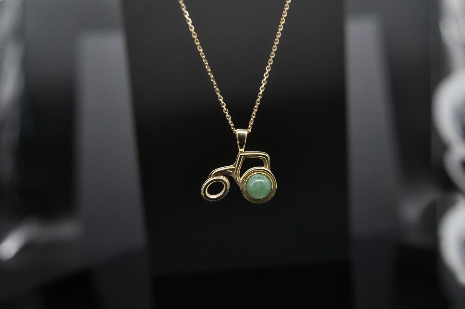 LITTLE COUNTRY LOVE byHEDI | Anhänger TRAKTOR "Unisex" | Gold auf Silber